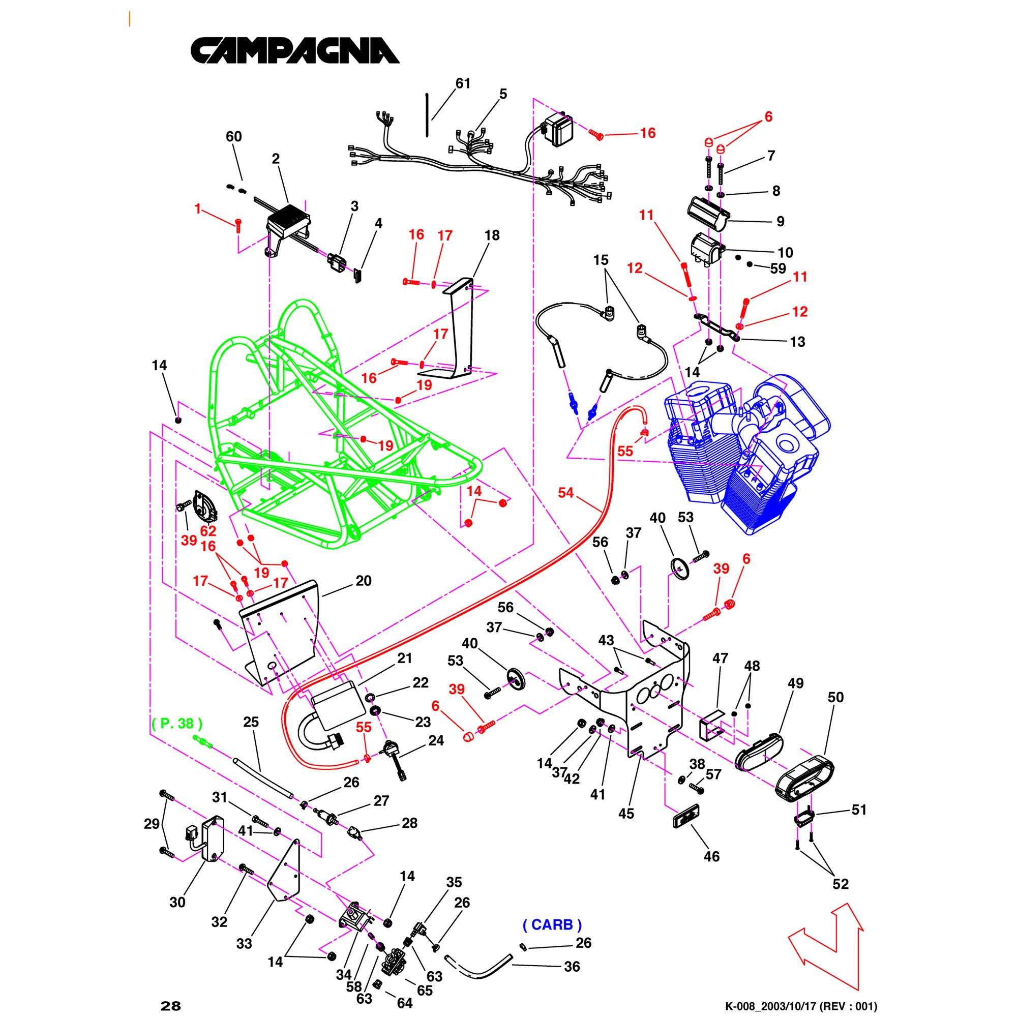 ELECTRICAL COMPONENTS AND BRAKE LIGHTS