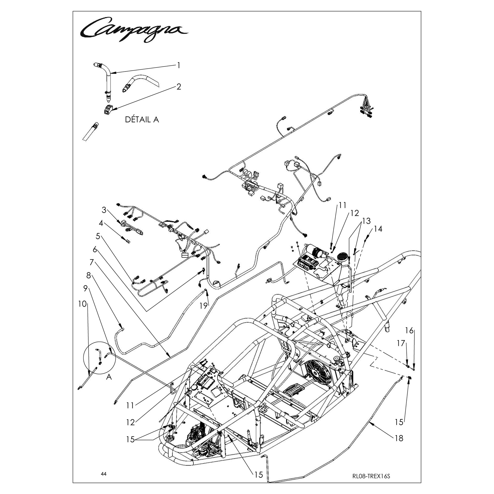 ELECTRICAL HARNESS, CLUTCH/BRAKE LINE