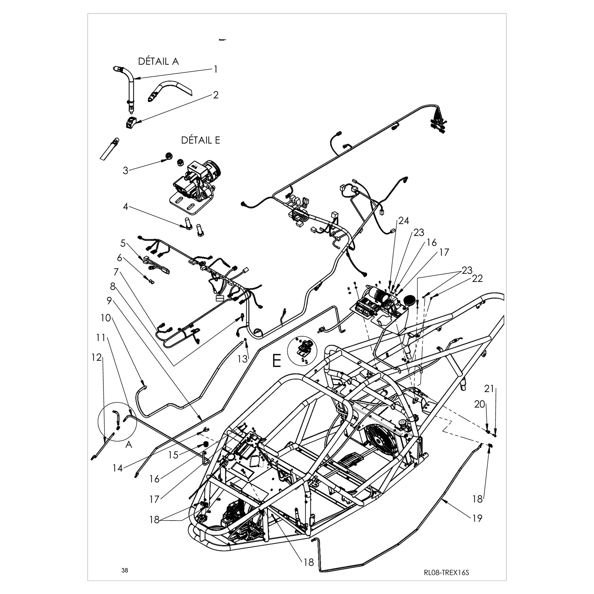 ELECTRICAL HARNESS, CLUTCH/BRAKE LINE