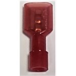 TERMINAL PLAT FEMELLE ISOLÉ ROUGE 0.250PO